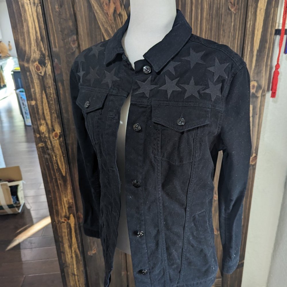 Lularoe Black Jaxon with Embroidered Stars